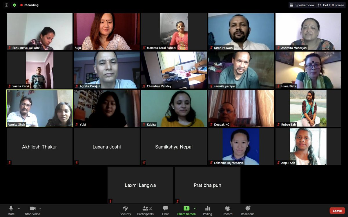 womenLEADnepal's tweet photo. 2020 LEAD Course starts with an informal, light-hearted and fun introduction session and alumni panel; followed by program orientation for the parents of this year’s LEADers! The program, in light of the recent lockdown, is being hosted virtually
#wlead #lead2020 #leadgoesvirtual https://t.co/dJLromPyJe