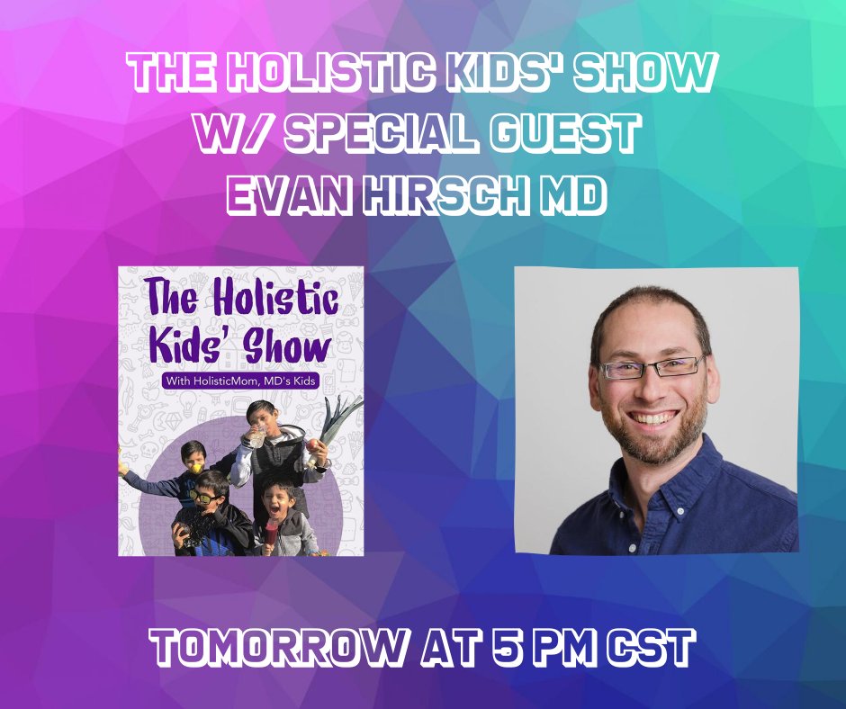 Join the Holistic kids on September 3rd at 5:00 pm CST with special guest, fatigue expert, <a href="/DrEvanHirsch/">Evan H. Hirsch, MD</a> #FixYourFatigueWithEvanHirschMD #HolisticKidsGoLive RT bit.ly/2us5qex
