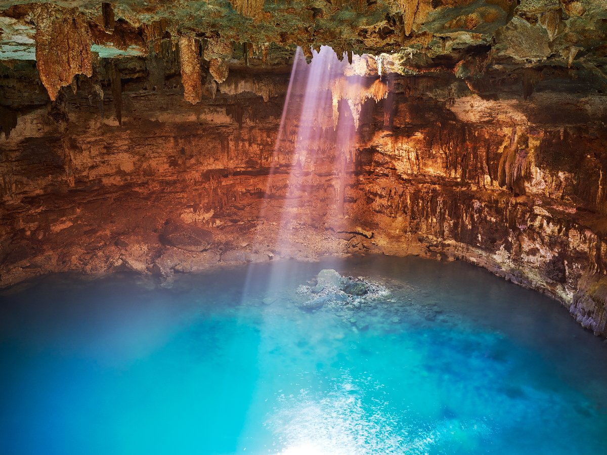 You know cenotes. They're beautiful. They look stunning like this(credit shutterstock/lunamarina)