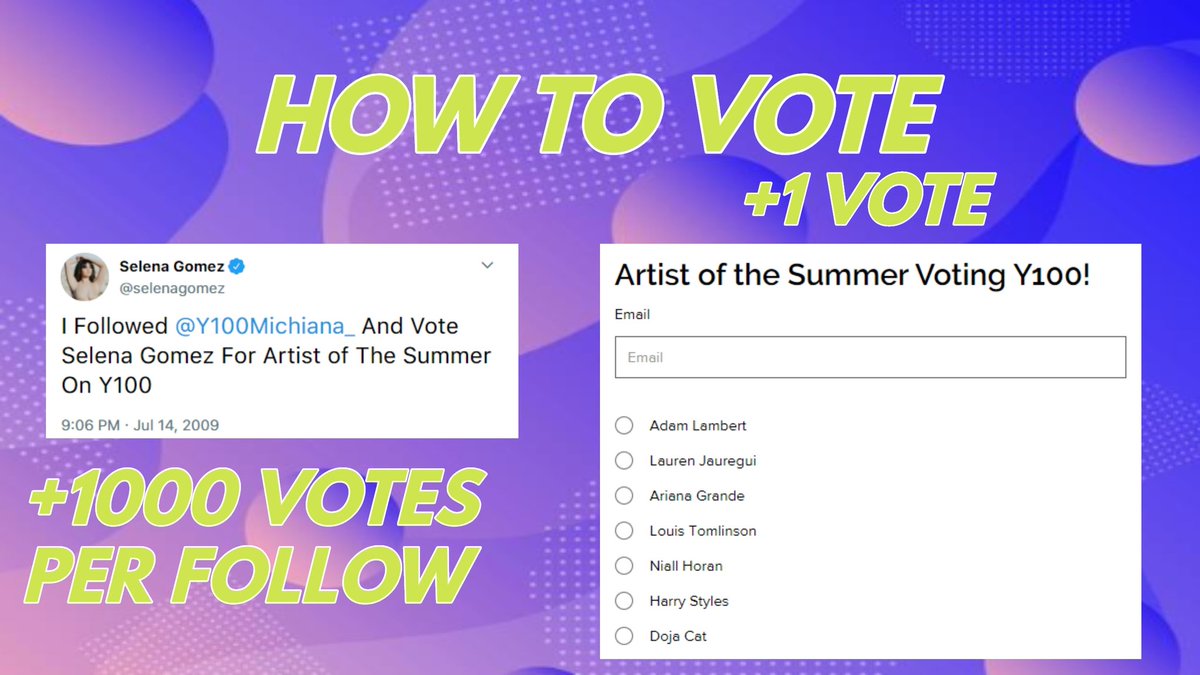 How to vote:You can only vote ONCE here on twitter (if you tweet your first vote, you cannot tweet another votes everyday)Voting is unlimited on the link provided above For extra votings, follow the mentioned dj's (I'll be attaching their accounts on the nex thread)