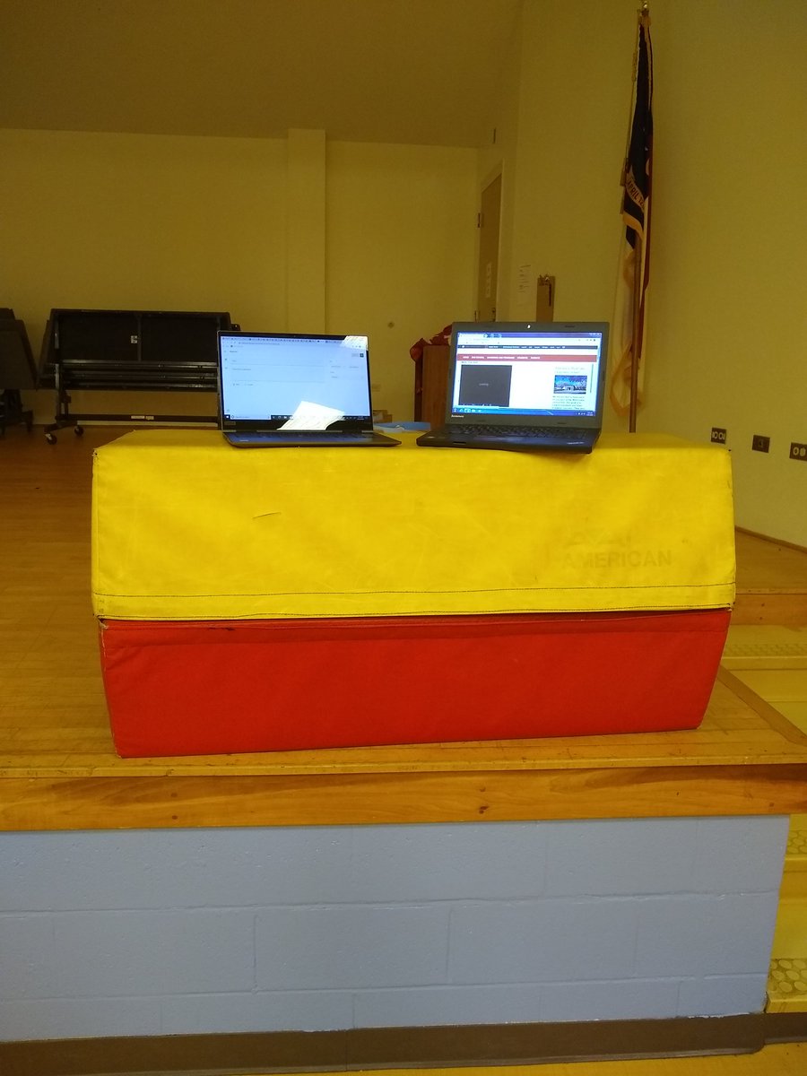 Stand-up desk game is pretty strong here. Need to take some of these home with me 😂 #physed #virtuallearning