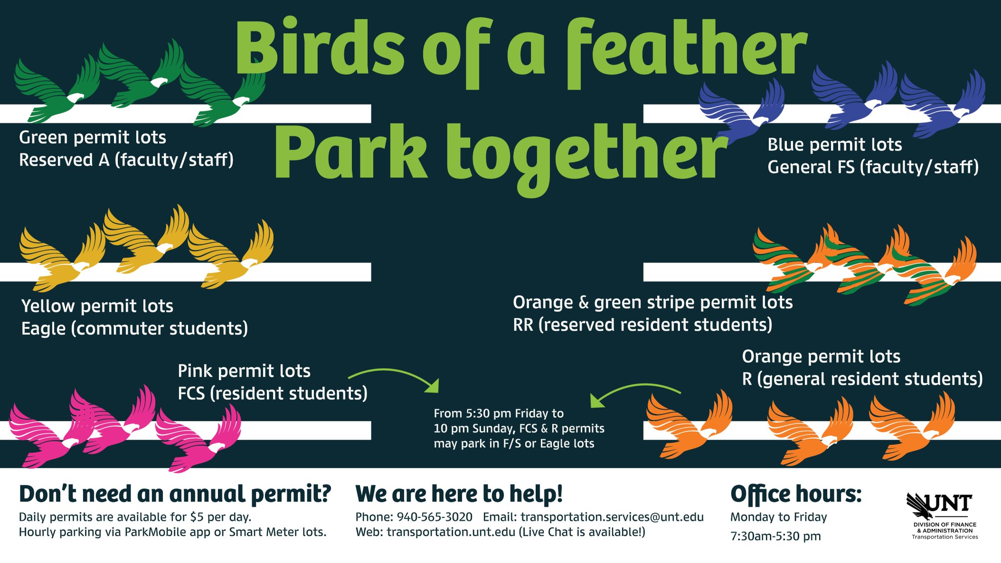 UNT Transportation on Twitter "UNT parking permit holders If you