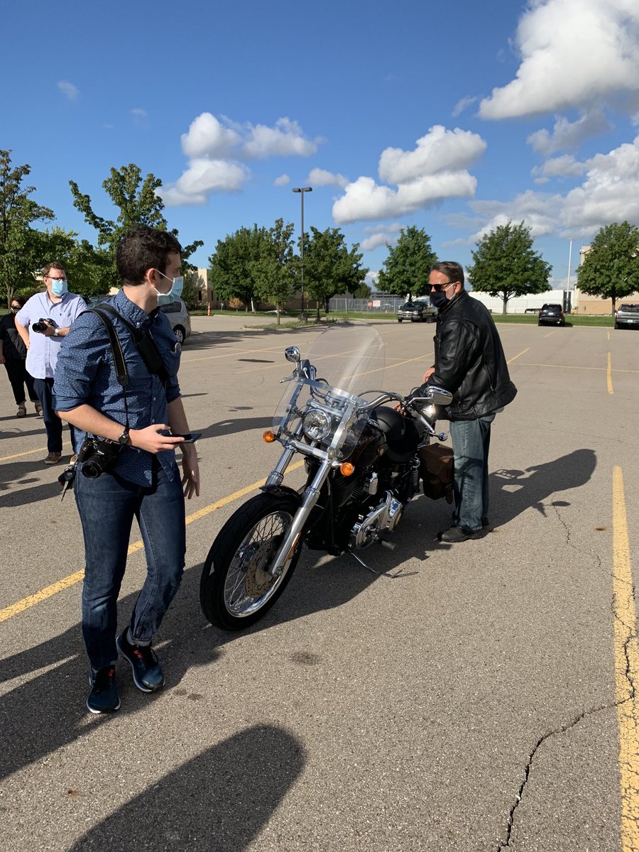 _SSahu's tweet photo. Dozens of bikes ready to roll across Michigan with Senator Gary Peters #teampeters #misen #easyrider #harleydavidson #uaw https://t.co/hiiqcIeGry