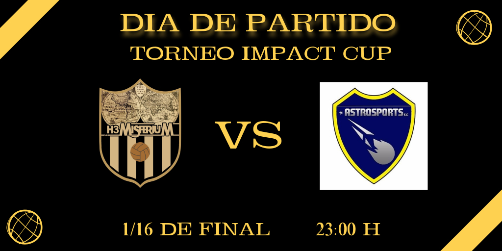 Después de varios días de parón, vuelve el equipo, con mas ganas que nunca para afrontar el torneo organizado por @ImpactGame_PS4 , contra un gran rival como es @Astros_eSportss . Los nuestros vienen con mas ganas que nunca de demostrar su nivel y de lo que son capaces.
#VamosH3