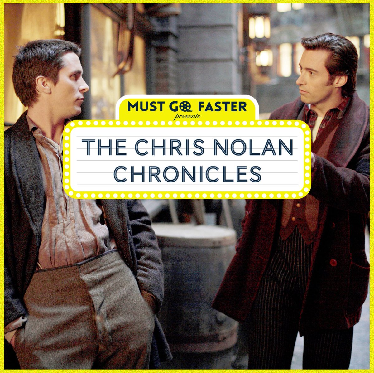 MustGoFasterPod's tweet image. NEW POD🎙In Part II of The Chris Nolan Chronicles, we talk:

🎩 THE PRESTIGE
🕵🏼‍♂️ INSOMNIA 
🎭 Nolan's biggest casting decisions
💸 Cashing in with Warner Bros 

Listen here: bit.ly/CNCpartII