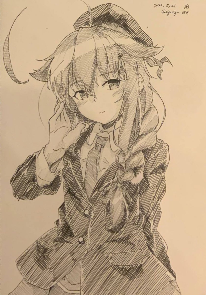 #今月描いた絵を晒そう 
こいつ、全然描いてないな??(原稿やってましたすみません) 