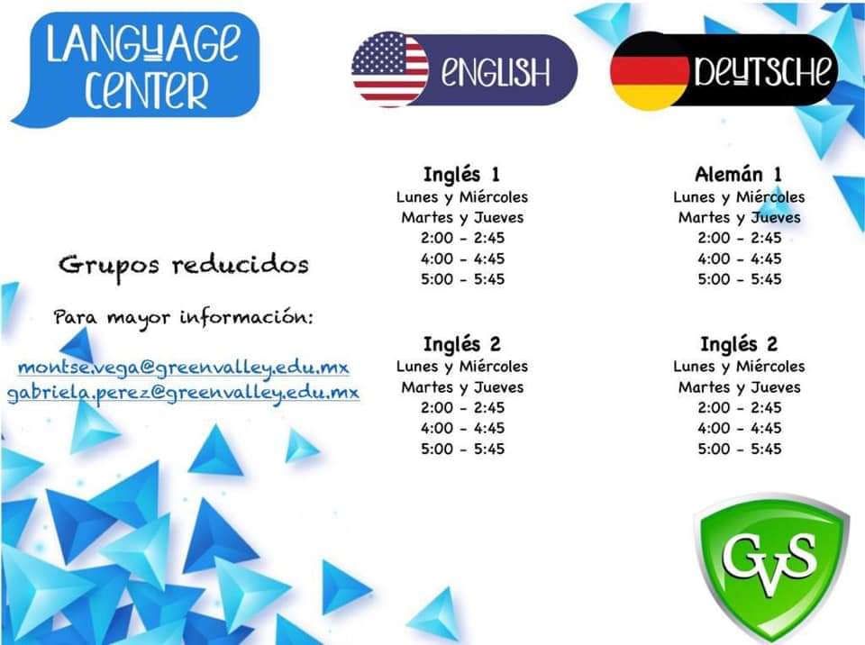 GreenvalleyScho's tweet image. #LanguageCenter Inscríbete #GVSonline