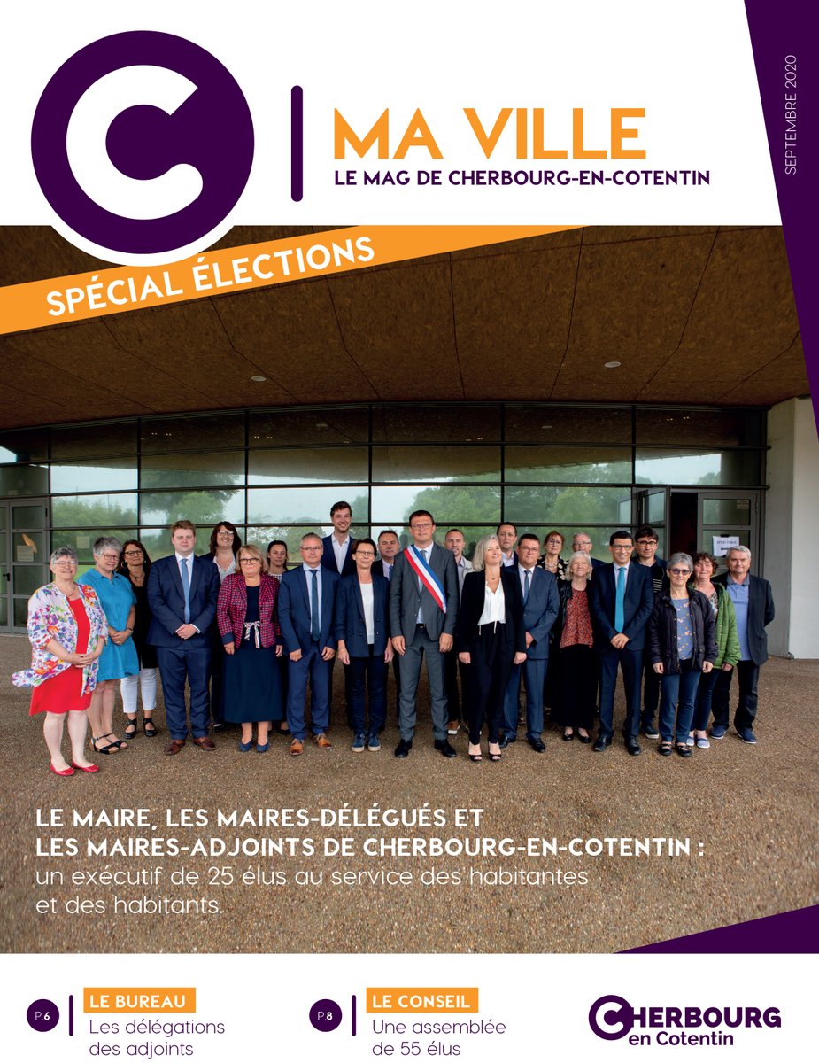 Cette semaine, vous allez recevoir un N° spécial de #CMaVille, le magazine d'informations de #CherbourgEnCotentin, dans lequel vous sera présentée la nouvelle équipe municipale. À lire également sur bit.ly/CMaVille_Elect…