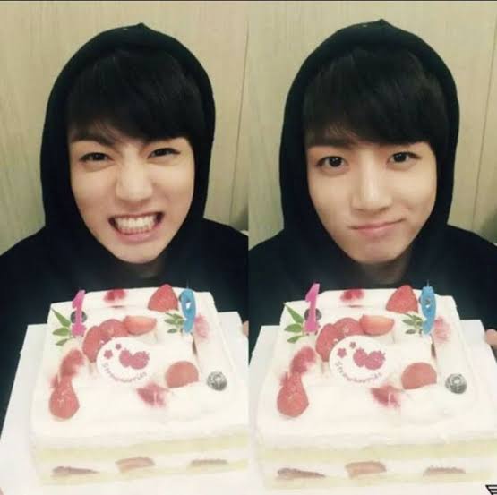 jungkook with cakes but as you scroll down he gets older—a thread #JungkookDay  @BTS_twt