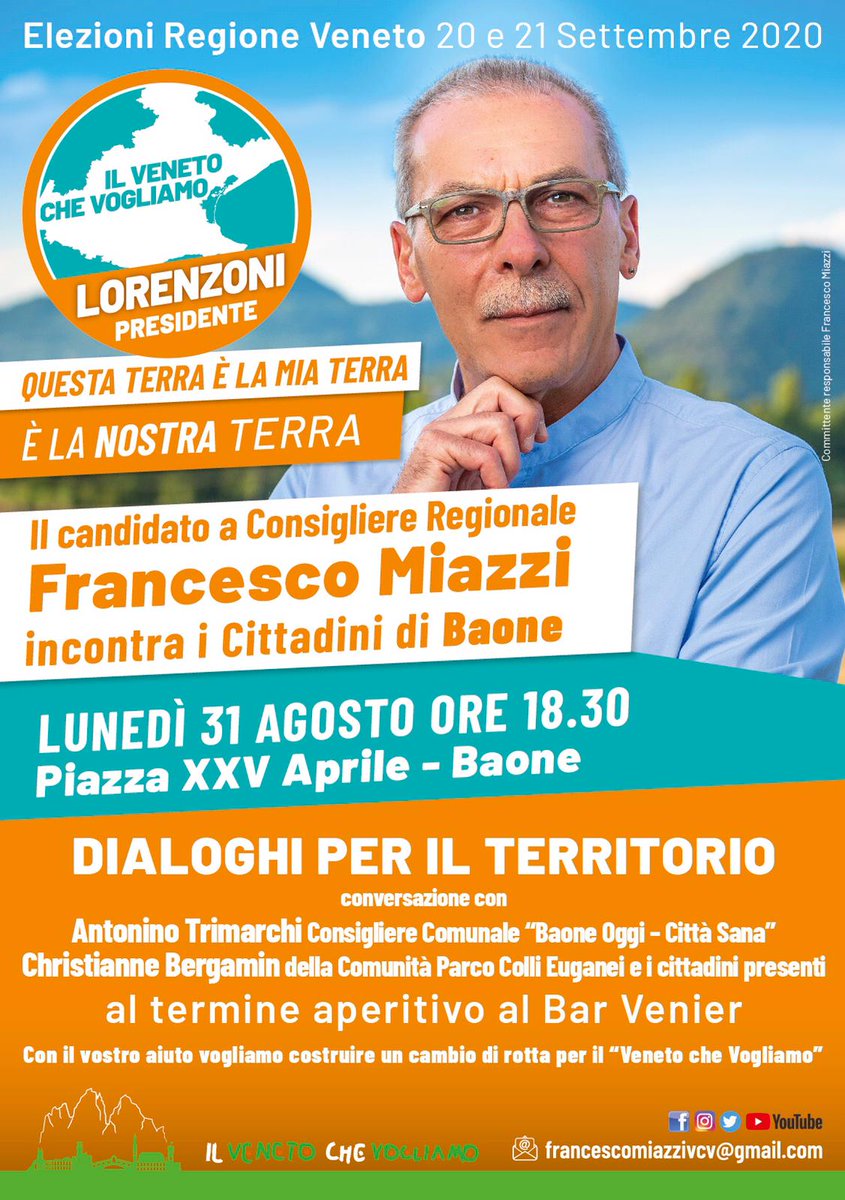 fmiazzi's tweet photo. Vi aspettiamo a #Baone https://t.co/e53G5zP4In