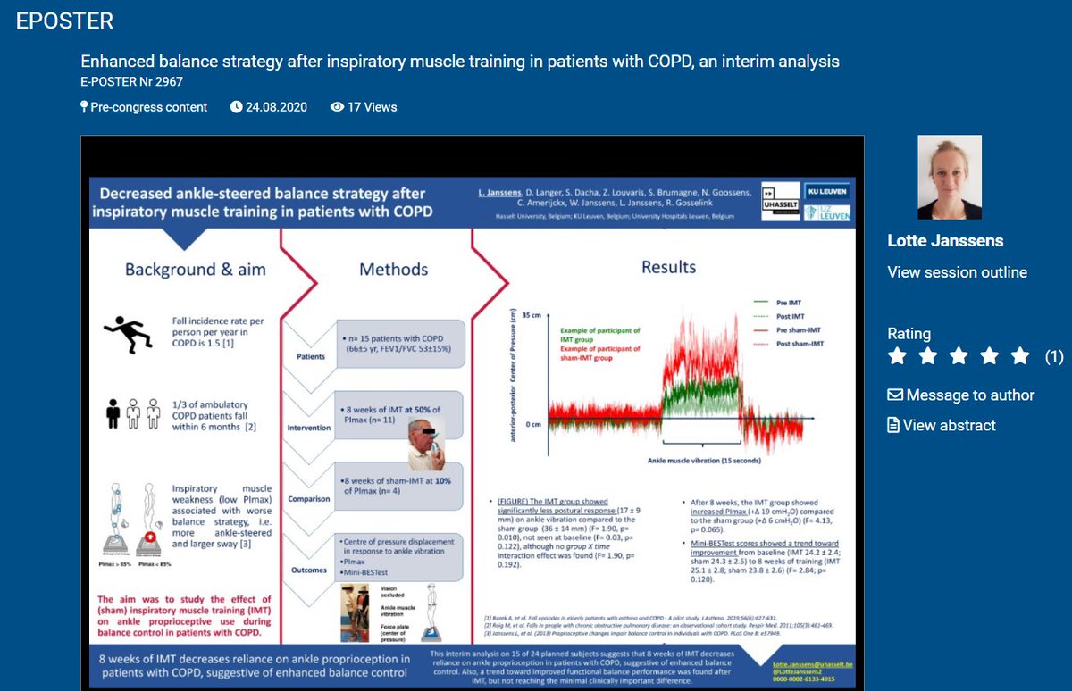 Lotte Janssens (@lottejanssens2) on Twitter photo 👇Check out our e-poster for the ERS Virtual Congres on "Enhanced balance strategy after inspiratory muscle training in COPD" <a href="/ErsPhysios/">ERS_physios</a> <a href="/ERS_Assembly9/">ERS_Assembly9</a> <a href="/KULeuvenPT/">KU Leuven PhysioTher</a> <a href="/REVALResearch/">REVAL Research</a> <a href="/gosselink_rik/">Rik Gosselink</a> <a href="/DLanger6/">Daniel Langer</a> <a href="/EarlyCareerERS/">ERS Early-Career Members</a> <a href="/ZLouvaris/">Zafeiris Louvaris</a> <a href="/NinaGoossens2/">Nina Goossens</a> <a href="/wjanss0/">Wim Janssens</a> 👇Check out our e-poster for the ERS Virtual Congres on "Enhanced balance strategy after inspiratory muscle training in COPD" <a href="/ErsPhysios/">ERS_physios</a> <a href="/ERS_Assembly9/">ERS_Assembly9</a> <a href="/KULeuvenPT/">KU Leuven PhysioTher</a> <a href="/REVALResearch/">REVAL Research</a> <a href="/gosselink_rik/">Rik Gosselink</a> <a href="/DLanger6/">Daniel Langer</a> <a href="/EarlyCareerERS/">ERS Early-Career Members</a> <a href="/ZLouvaris/">Zafeiris Louvaris</a> <a href="/NinaGoossens2/">Nina Goossens</a> <a href="/wjanss0/">Wim Janssens</a>