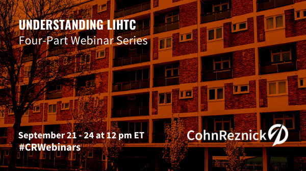 CohnReznick's tweet photo. Our four-part Understanding #LIHTC webinar series runs Sept. 21-24. We examine the business case for doing a deal, the players involved and pre- and post-construction issues to contend with. Join one, some, or all.  #CRWebinars https://t.co/8eDjQSx6kW https://t.co/KfmFnBASeP