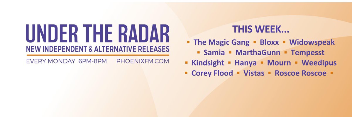 Live on <a href="/phoenixfm/">Phoenix FM (we're on 🦋)</a> in a few minutes with <a href="/marthagunn/">MarthaGunn</a> <a href="/vistasmusic/">vistas</a> <a href="/_TheMagicGang/">The Magic Gang</a> <a href="/widowspeaking/">Widowspeak</a> <a href="/AnnieDirusso/">Annie DiRusso</a> @TheReceiversYO1 @dadsportsband @yourdreamnails <a href="/GlennDonaldson/">The Reds, Pinks & Purples</a> <a href="/thecatchband_/">THE CATCH</a> <a href="/OHMOURN/">MOURN</a> <a href="/RSCLTN/">𝕽𝖆𝖘𝖈𝖆𝖑𝖙𝖔𝖓</a> <a href="/wpprogramme/">Witness Protection Programme</a> <a href="/TheGooms/">The Gooms</a> 
phoenixfm.com