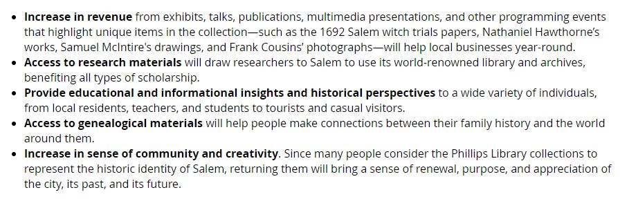  #SalemMA draws people from all over the world for its  #maritime  #history,  @peabodyessex  #art,  #witchcraft  #history, street art & cool vibes. But  #researchers &  #tourists lack easy access to  @PEMLibrary  #archives to put the city in context w/Lyceum-like events
