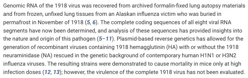 92) The authors themselves admit, “The resulting strains were demonstrated to cause mortality in mice only at high infection doses (12, 13); however, the virulence of the complete 1918 virus has not been evaluated.” Ridiculous.