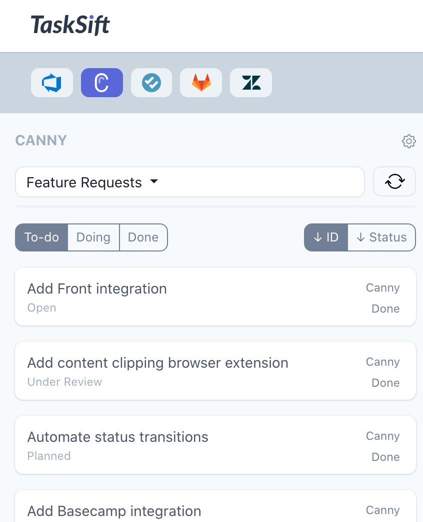 tasksift's tweet image. Screenshot: How we manage part of our own backlog