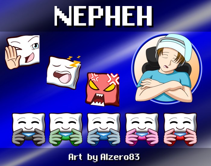 NephEh's tweet image. Huge shout out to @Alzero83 for the insane art! Insanely good work, great to work with, would recommend to anyone looking for emotes! Affiliate streams coming soon at twitch.tv/nepheh !