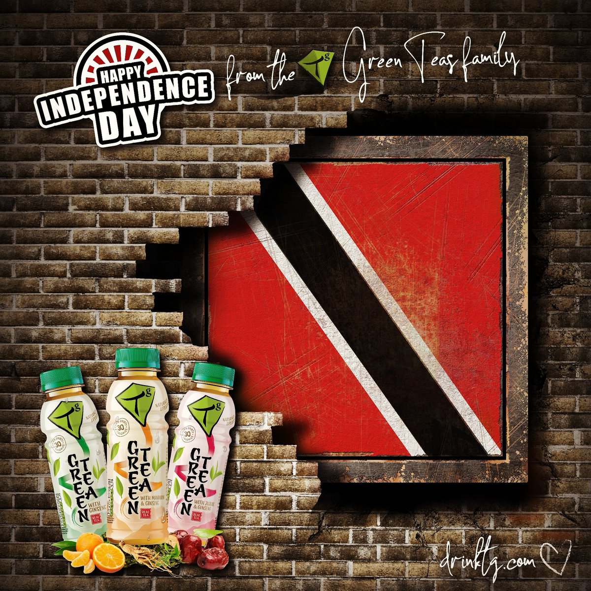 Happy Independence Day Trinidad & Tobago 🇹🇹 🎉 from the Tg Green Teas family!! 😍 Have you tried our range of #vegan multi-award winning green tea blends? Just 30 calories in each delicious bottle of ready to drink green teas (original, mandarin and jujube). Yum 😋