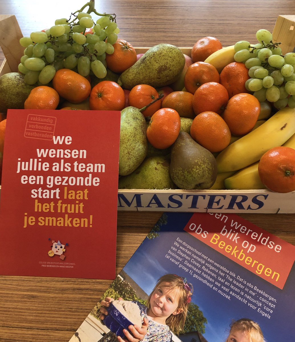 We zijn weer fris en fruitig gestart! Bedankt <a href="/Leerplein055/">Leerplein055</a> voor deze gezonde attentie, we gaan ervan genieten!
