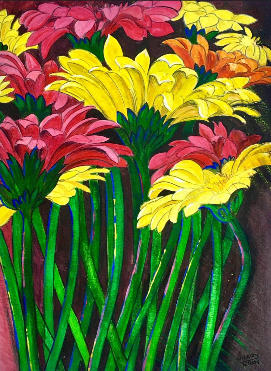'Gerbera Brights' Original Acrylic Painting, Mounted & Framed, 29cm x 21cm by Hilary Terry.

A beautifully vibrant burst of Gerberas, bring the sunshine into your home! 

artshowcase.co.uk/hilary-terry/

#artforsalebyartists #originalartists #onlineartsales #showcases  #interiorflowers