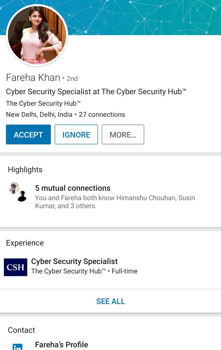 thewhiteh4t's tweet image. Beware of this latest scam on @LinkedIn 
People posing as working for @TheCyberSecHub and then they send this in DM as soon as you accept their connection request! If you receive such messages, please report these profiles to CSHub!!
#scam #linkedin #cshub #cybersecurity #alert