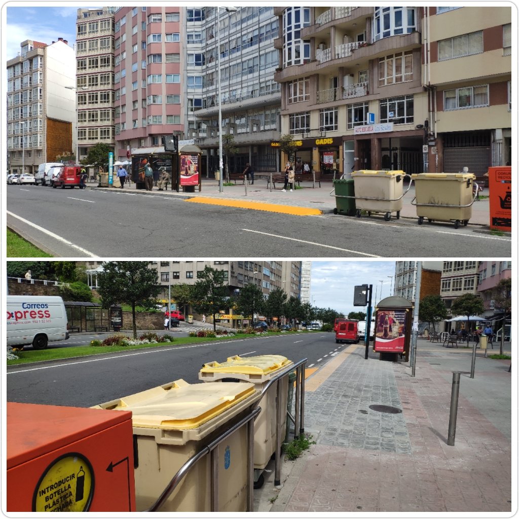 BlogBusurbano's tweet image. Bueno, es interesante la nueva configuración de #ParadasAccesibles de esta #Par020 - #OsCastros-:

La plataforma es "suficiente" para un bus articulado. Pero uno solo.

Aunque figure como "cabecera" de la #Lín2, esta se ubica realmente en #Casablanca (#Par035, dos paradas antes).