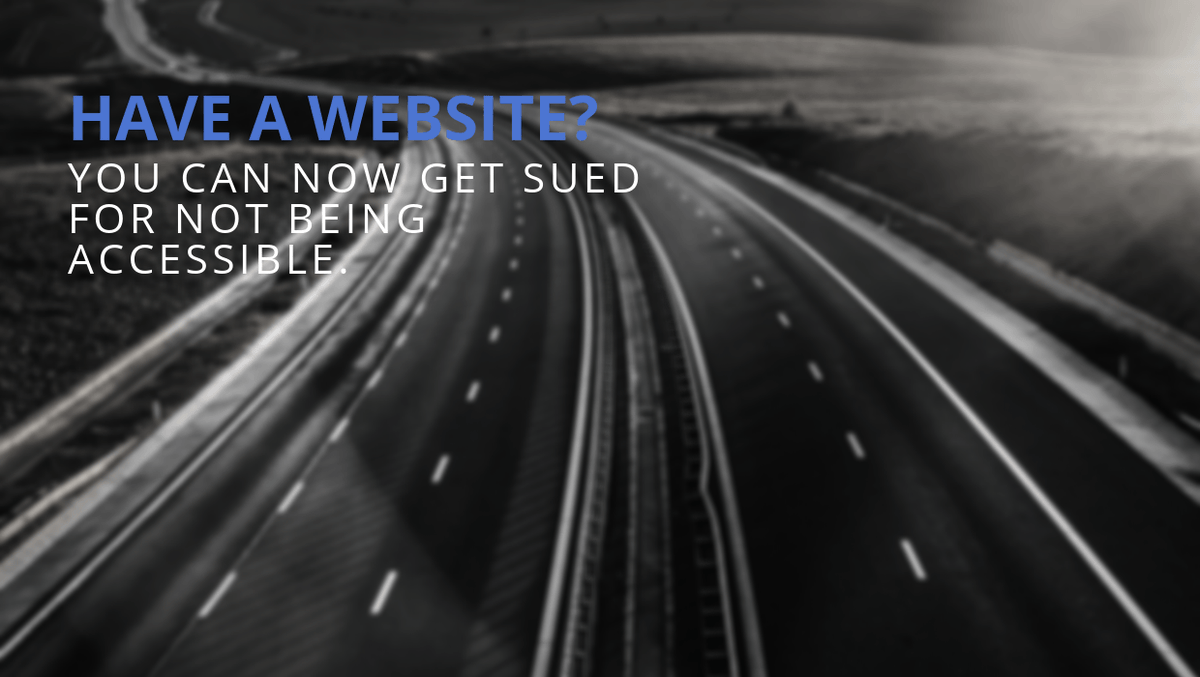 Motorheadigital's tweet photo. ADA covers private websites as well - it's like having a store in the mall with no wheelchair ramp - you CAN get sued for not being accessible. This is a legal requirement, it's not optional.

#webaccessibility #ADA #internetlaws
https://t.co/W6HwwwAkPx https://t.co/DuZjvhEN0H