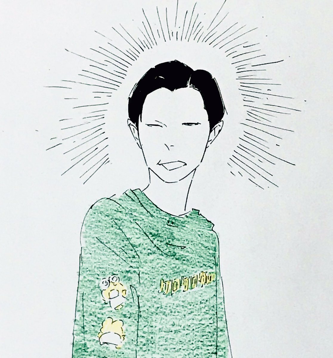 夏がほんとに苦手です。。ずっと右の絵の状態です(気持ちが)
漫画描けなくてすみません!
久しぶりに落書きしますた…
おやすみなさい…
(けろっぴのロンTかわゆい) 