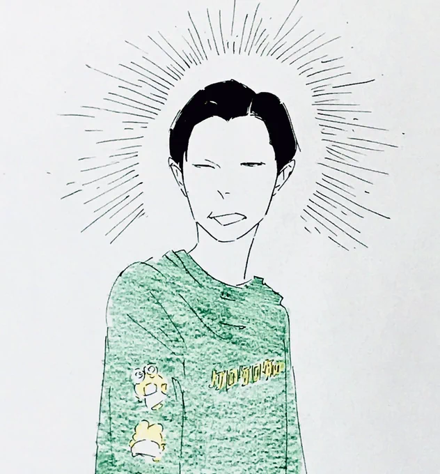 夏がほんとに苦手です。。ずっと右の絵の状態です(気持ちが)
漫画描けなくてすみません!
久しぶりに落書きしますた…
おやすみなさい…
(けろっぴのロンTかわゆい) 