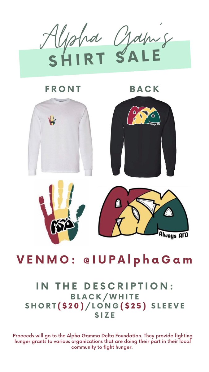 Shirt Sale!!
Help us support our philanthropy by purchasing this awesome shirt!