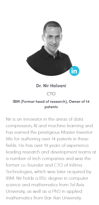 The CTO was IBM'S Former Head of research, and is owner of not less than FOURTEEN patents.