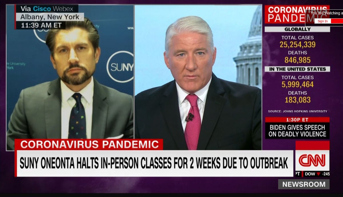 Suny The State University Of New York On Twitter Now Chancellor Jimmalatras Is On Cnn Discussing The Suny Response To Covid19 On Campuses Watch Live Https T Co Xznq8w2ize Https T Co Lkyoq1e93z