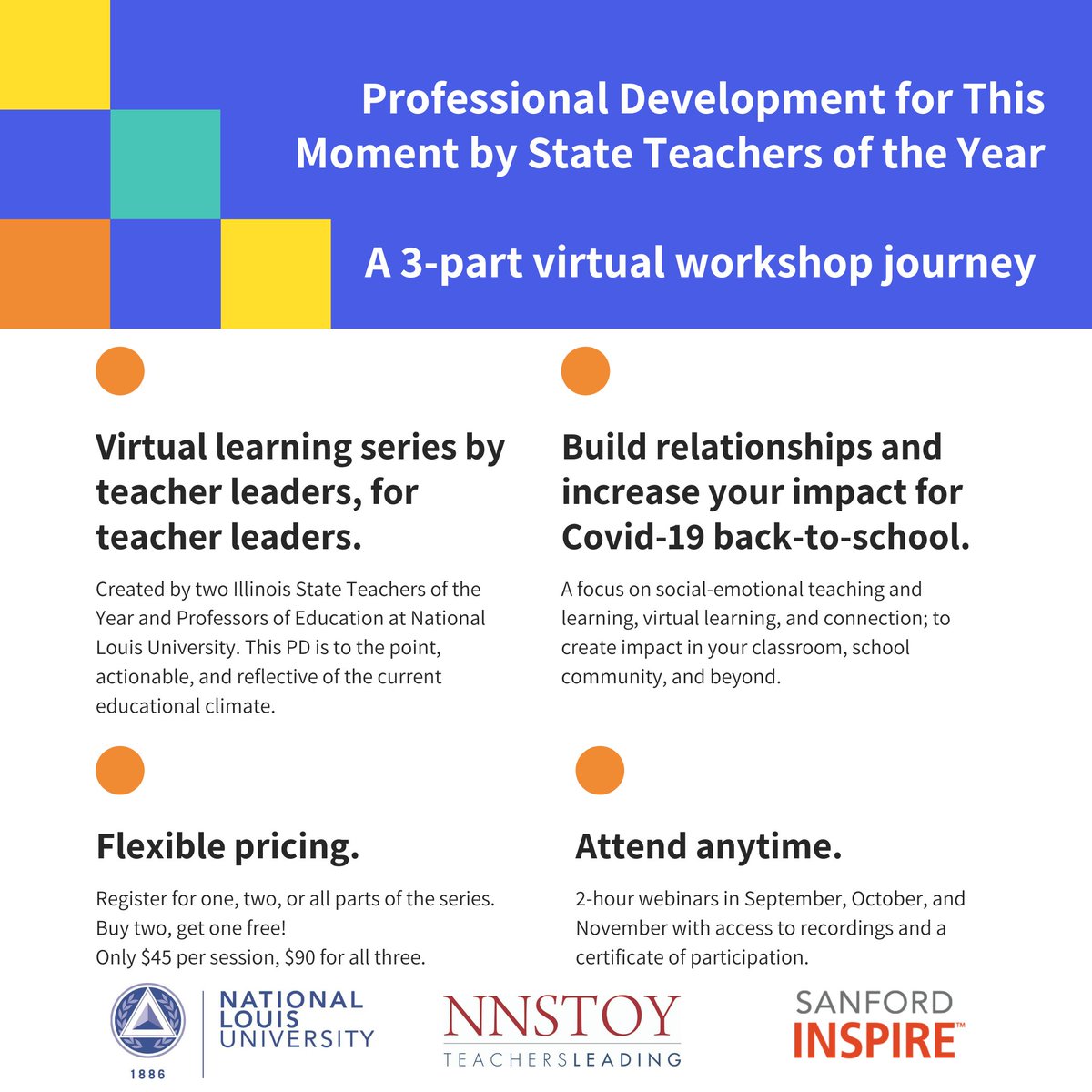 Renee Gugel, Ed.D (@renee_gugel) on Twitter photo We're so excited to share with you a 3-part virtual workshop series. Please join NLU, NNSTOY, and Sanford to network with teacher leaders from all over the country! #NNSTOY <a href="/NationalLouisU/">National Louis University</a> We're so excited to share with you a 3-part virtual workshop series. Please join NLU, NNSTOY, and Sanford to network with teacher leaders from all over the country! #NNSTOY <a href="/NationalLouisU/">National Louis University</a>