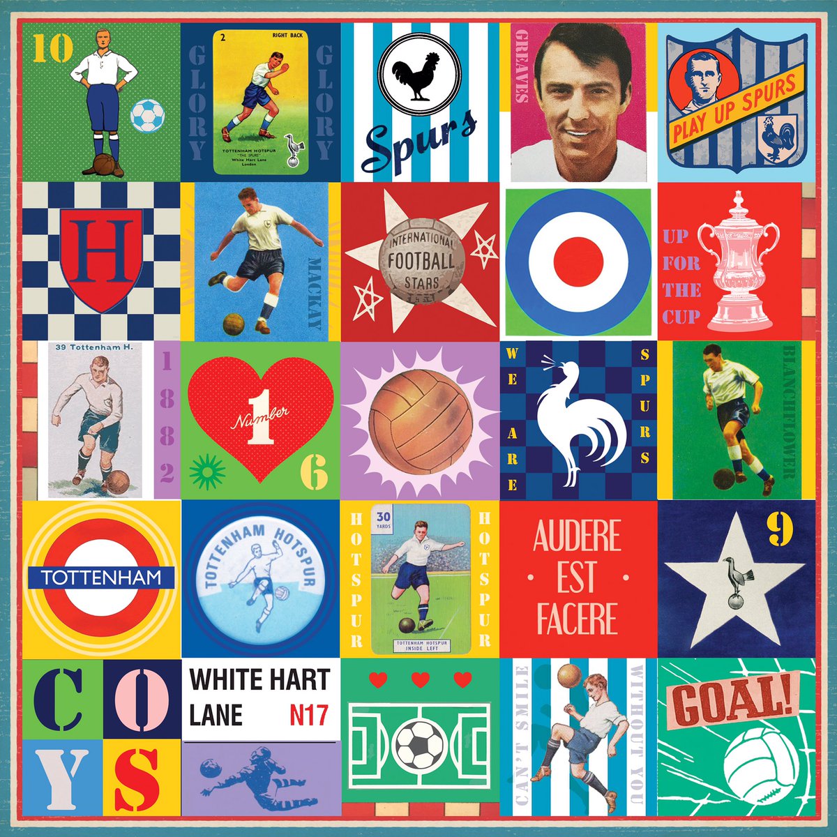 Tottenham Hotspur Pop Art Collage #AllorNothingSpurs #allornothing #spurs #TottenhamHotspur #coys #collage #popart #collageart