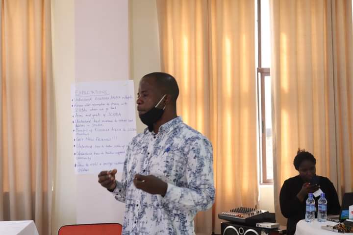 kisoboka_africa's tweet photo. Our M&amp;E manager Anthony taking the participants through a session on reporting and capturing data. 

He is the man ensuring that all the programs at Kisoboka Africa are data driven 

#Accountability #EvidenceBasedImpact
#ItsPossible https://t.co/UxH3vTbxyn