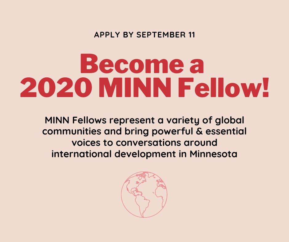 IATP's tweet photo. Interested in international development? @MinnesotaNGOs is recruiting for the 2020/2021 Fellowship program! Apply before September 11. #MINNFellows
https://t.co/K5ge2dlz41 https://t.co/ykzpvptX1w