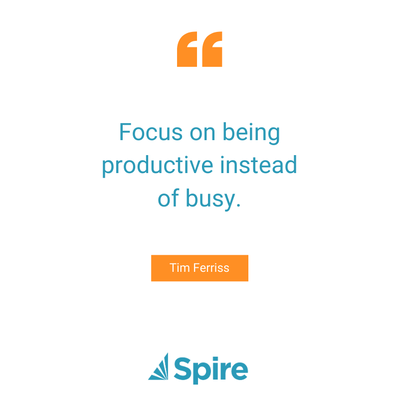 spiresystems's tweet photo. Being busy doesn't necessarily mean you are getting things done. Focus on tasks that help you accomplish your goals. #aimhigher https://t.co/3J2LdEwwED