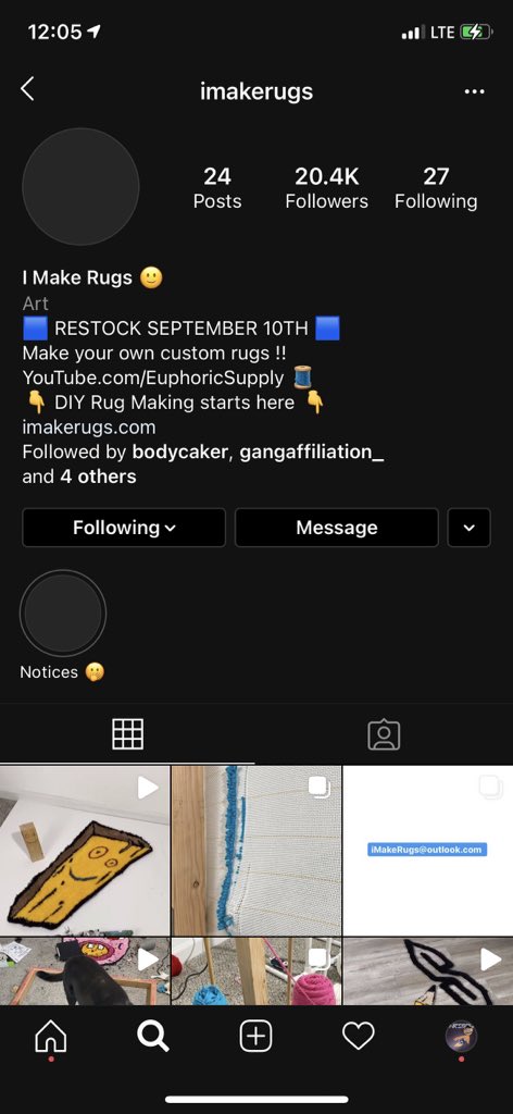 KDNNRS's tweet photo. For everyone who wanted to hop on the rug wave and start a small business or something of that sort https://t.co/U1s1GaewYK