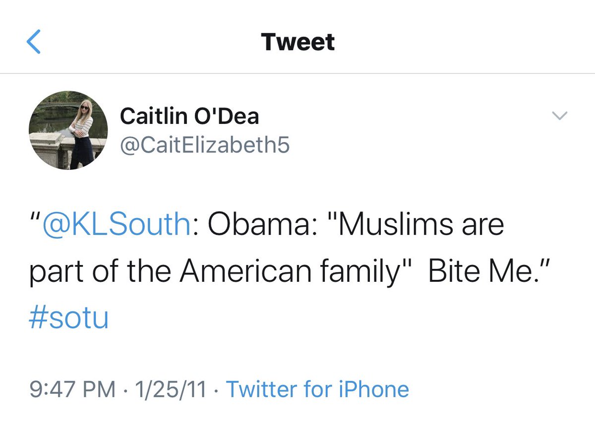 Meet Caitlin O’Dea ( @CaitElizabeth5), press secretary for hypocritical  #StickToSports WNBA owner and Trump rubber stamp Senator Kelly Loeffler ( @KLoeffler). Caitlin’s old tweets reveal racist, homophobic, and Islamophobic attitudes.  https://twitter.com/caitelizabeth5/status/30109475092303872