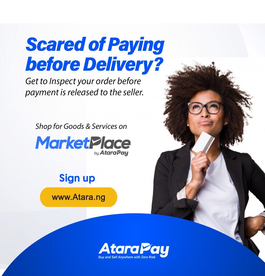 Naija_PR's tweet photo. To avoid stories that touch for both buyers and sellers, the #Atarapay platform is there for you. 

As a buyer you won’t pay if you’re not satisfied with product and as a seller you won’t deliver and not get paid 

Visit https://t.co/oNRg9kH1Az for more information https://t.co/mjyhscRQdi