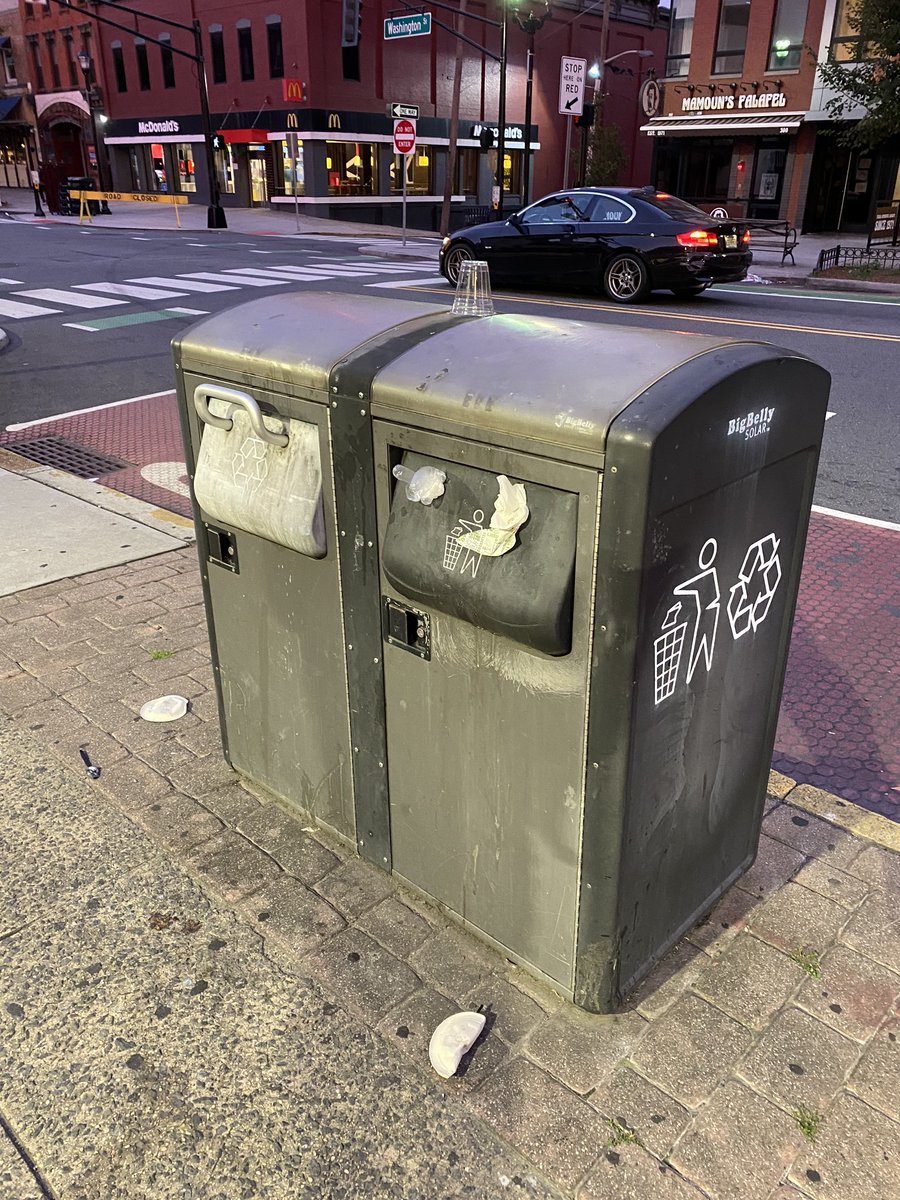 1/2: How many months, yrs will I have to keep tweeting about these? :/ Why is Hob OK w this? Filthy, unhygienic, constantly broken eyesores that actually function worse than reg. can.... (cont)  @HobokenEmily  @jenforhoboken  @mike_defusco  @MichaelRussoNJ  @RaviBhalla  @CityofHoboken