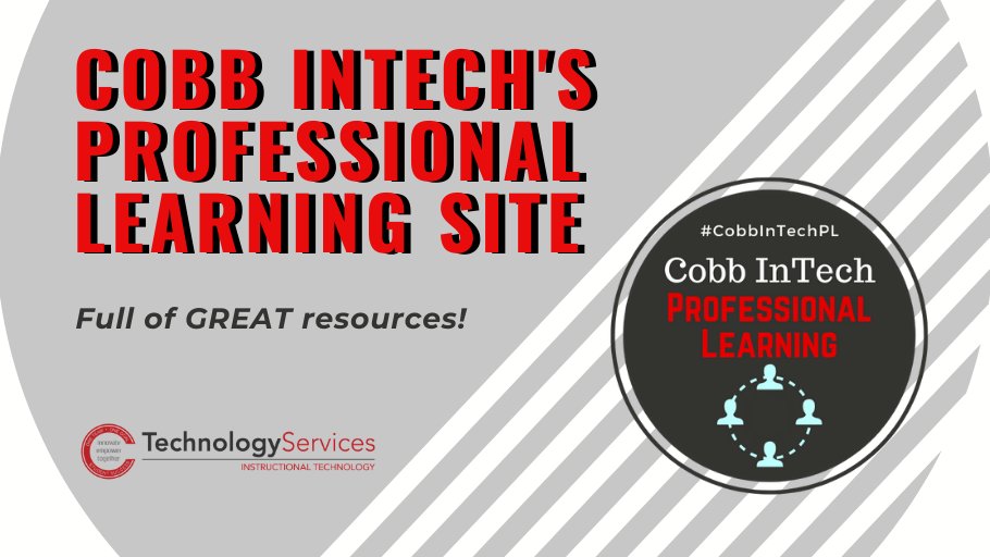CobbInTech's tweet photo. Did you know??? You can find #CobbInTech professional learning resources all in one spot? Find our CTLS training center, #CobbInTechOnDemand Webinars, recorded PL sessions, and more at https://t.co/nVHo0QMELP. #CobbDigiLearn #AnytimeLearning https://t.co/whLLg5UJTq