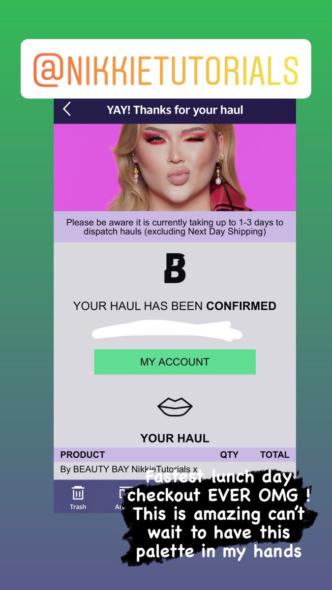 MSparklezzz's tweet image. @NikkieTutorials omg can I say SUPER FAST CHECKOUT ! This launch is the best yet no waiting hours to checkout #nikkietutorial @beautybay you guys rock