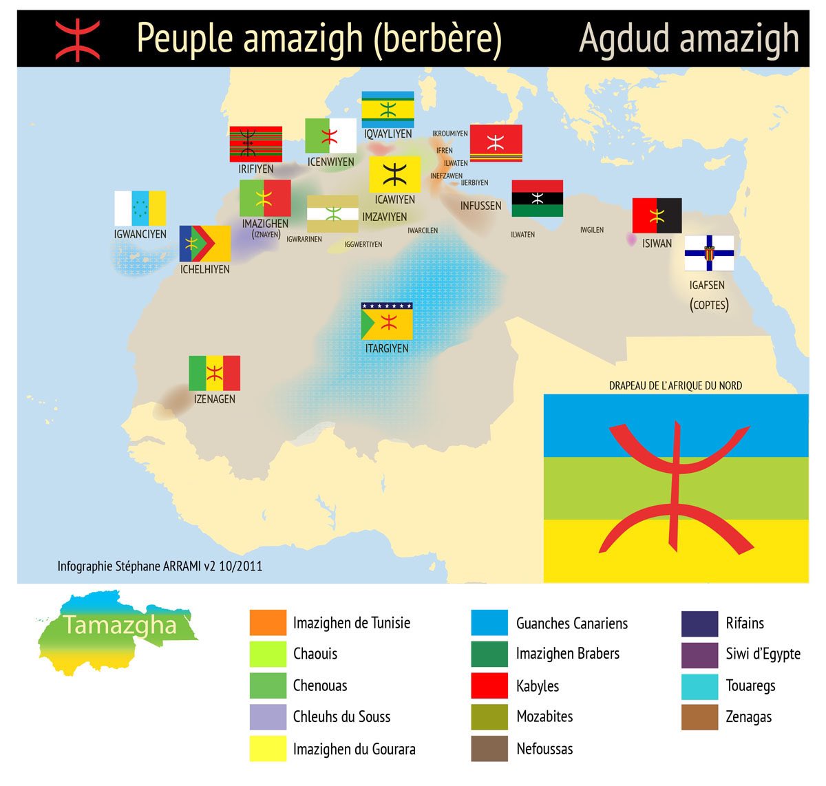 Et donc je vais me focaliser sur lz maroc, pcq c le pays où la communauté amazigh y est la plus cosmopolite