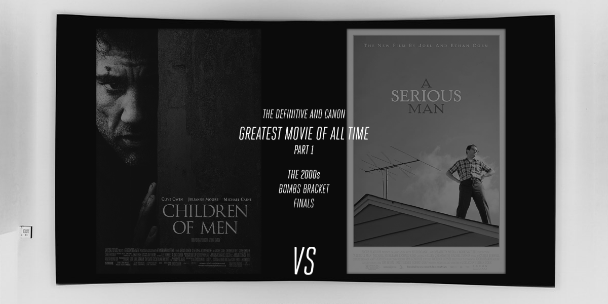 GREATEST MOVIE OF ALL TIME: PART 1BOMBS BRACKET FINALSA win here secures the film a spot in this group's Super 8 and means they have successfully survived both the Bombs Bracket and Part 1. Winners will join the Blockbusters Bracket winners in the final bracket.