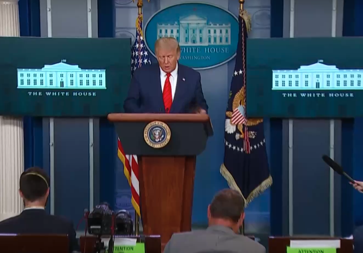 Opening remarks about the stock market and the "China virus" by  @POTUS in the  @WhiteHouse briefing room.