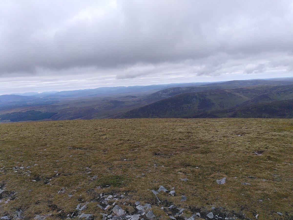 Answer now in the replies to that first tweet. Well done to  @andywightman, who wins nae prize. For anyone who remains interested, here are some photos from the second Munro summit of the day (there was no trig point on this one).