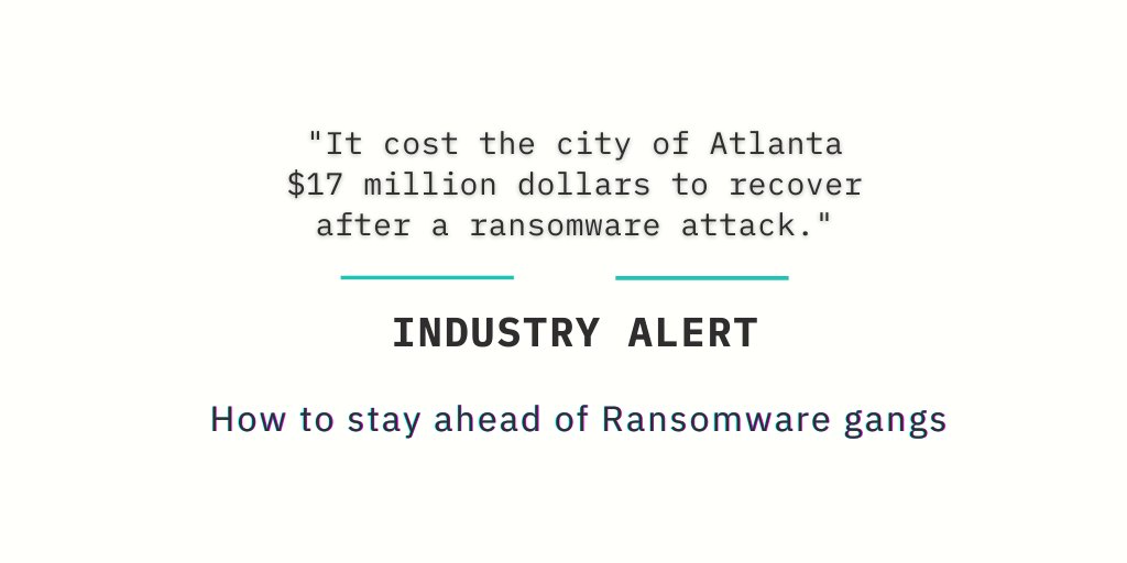 #Automotive #Connectedcar -->> Do you know how to defend against #ransomware gangs?  See how to stay ahead of the heavy cost of ransomware gangs: bit.ly/Stay-ahead -- #threatprevention #APT #cybersecurity #CISO #threatdetection