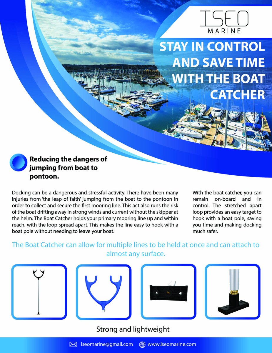 Interested in one of our Boat Catchers? 
Take a look at our new sales sheet for more information!

#chandlery #marineproducts #boat #yachting #yacht #yachts #boatshow #boatproducts #boataccesories #boating #boatcatcher #iseomarine #invention #sailing #marina #mooring #boats