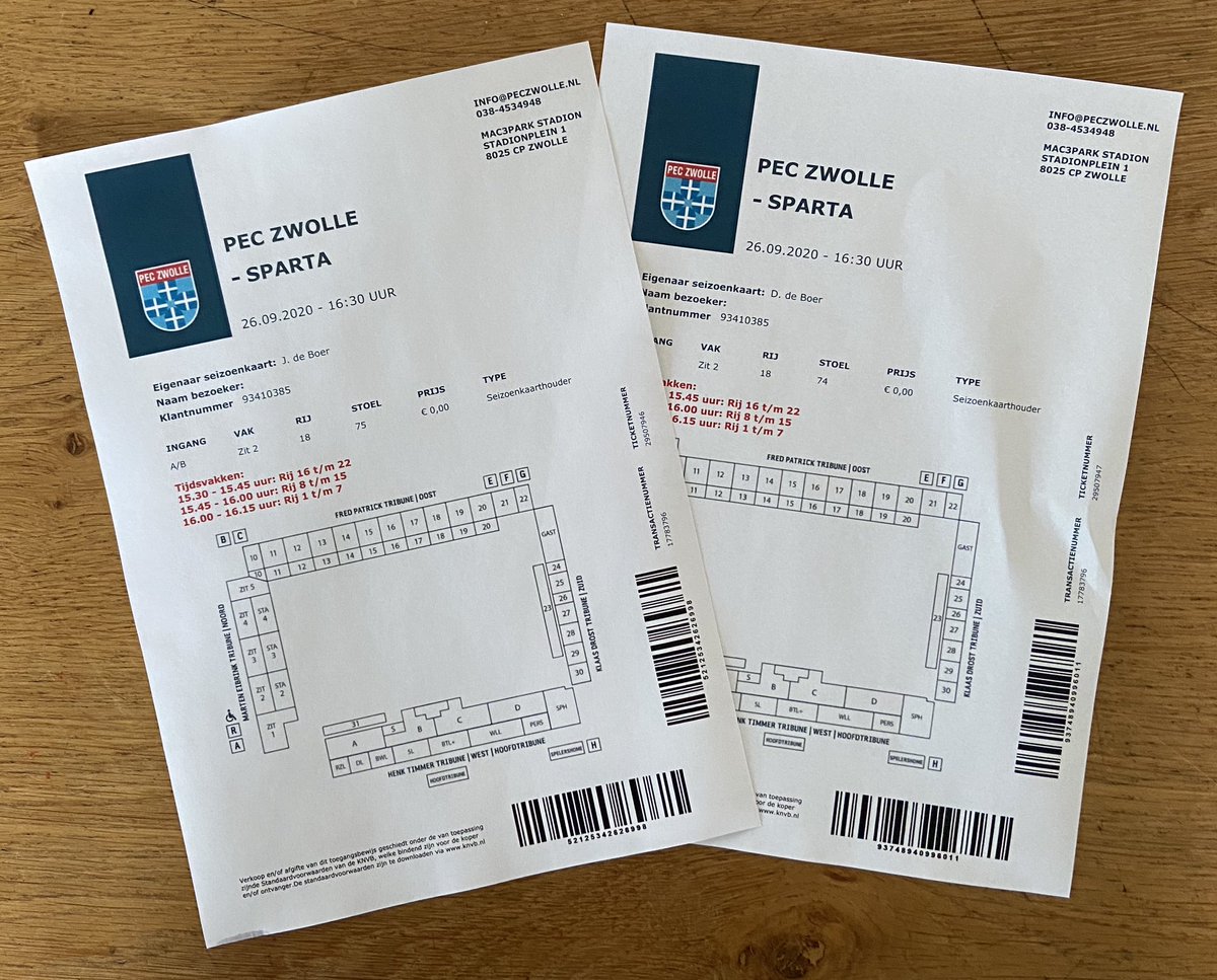 We zijn er weer bij en dat is prima - viva @peczwolle!

Yes, vanavond tickets geboekt voor wedstrijden tegen twee Rotterdamse clubs <a href="/feijenoord/">johnvduijn</a> en @spartarotterdam 

Nu al zin in!